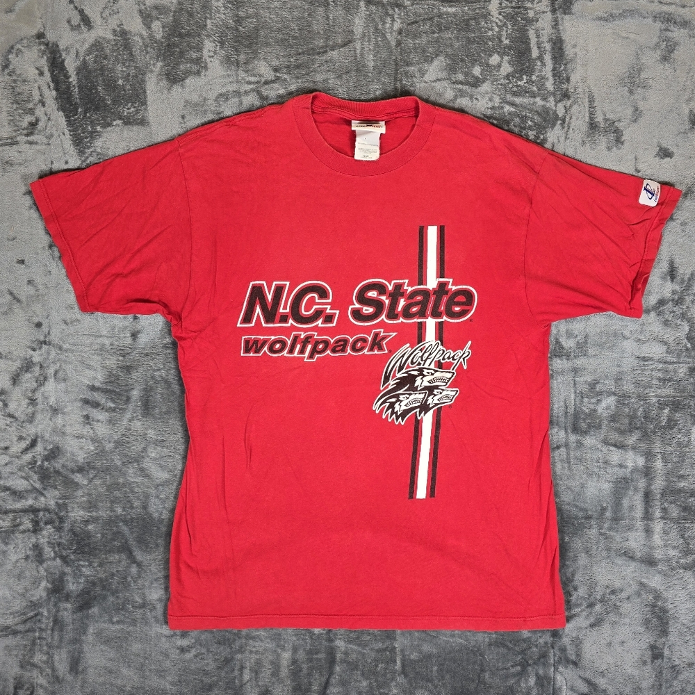 Vintage NC State Wolfpack T Shirt Size Large Logo Athletic